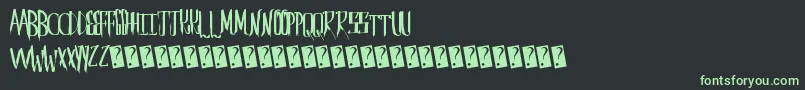 Saberhusk Font – Green Fonts on Black Background