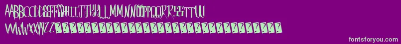 Saberhusk Font – Green Fonts on Purple Background