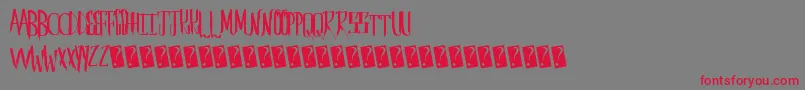 Saberhusk-fontti – punaiset fontit harmaalla taustalla