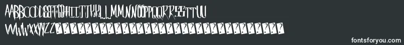 Saberhusk-Schriftart – Weiße Schriften auf schwarzem Hintergrund