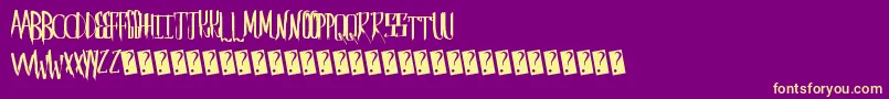 Saberhusk Font – Yellow Fonts on Purple Background