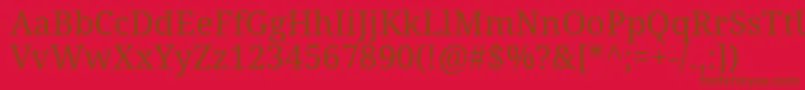 Droid Serif Font – Brown Fonts on Red Background