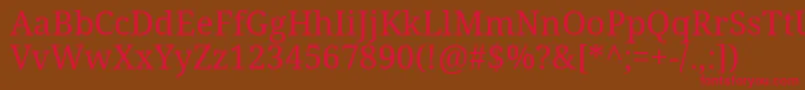 Droid Serif Font – Red Fonts on Brown Background