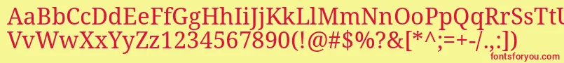 fuente Droid Serif – Fuentes Rojas Sobre Fondo Amarillo