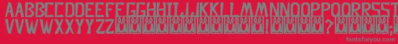 DescuadradoBold Font – Gray Fonts on Red Background