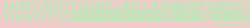 Police DescuadradoBold – polices vertes sur fond rose
