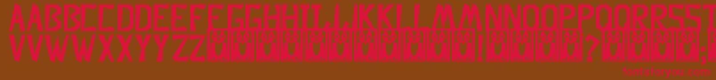 DescuadradoBold Font – Red Fonts on Brown Background
