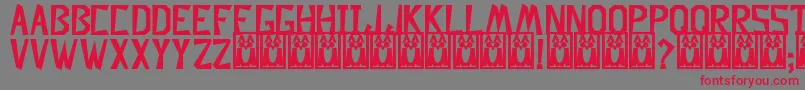 DescuadradoBold Font – Red Fonts on Gray Background