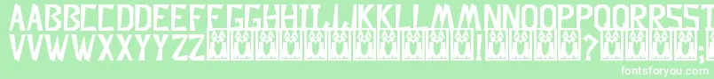 DescuadradoBold Font – White Fonts on Green Background