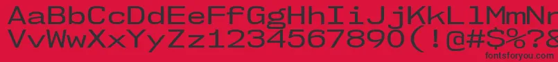 Nk57MonospaceExRg Font – Black Fonts on Red Background