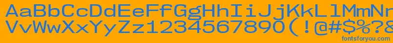 Nk57MonospaceExRg Font – Blue Fonts on Orange Background