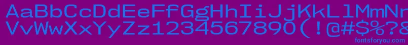 Nk57MonospaceExRg Font – Blue Fonts on Purple Background