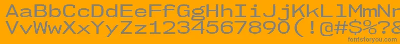 Nk57MonospaceExRg Font – Gray Fonts on Orange Background