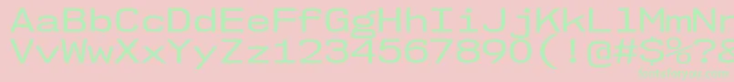 Nk57MonospaceExRg Font – Green Fonts on Pink Background