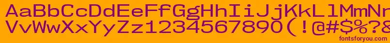 Nk57MonospaceExRg Font – Purple Fonts on Orange Background