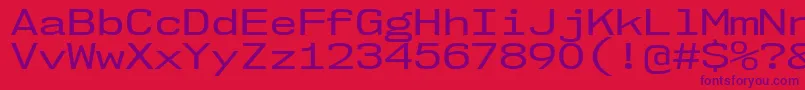 Lisätietoja Nk57MonospaceExRg-fontista Nk57MonospaceExRg-fontti – violetit fontit punaisella taustalla