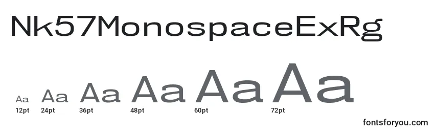 Nk57MonospaceExRg Font Sizes