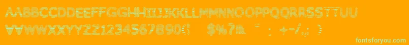 Behinddirtyblinds Font – Green Fonts on Orange Background