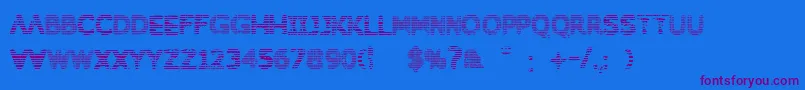 Behinddirtyblinds Font – Purple Fonts on Blue Background