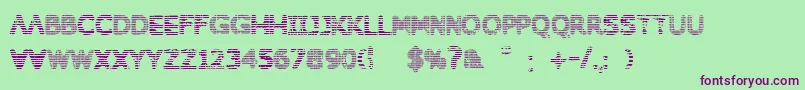 Behinddirtyblinds Font – Purple Fonts on Green Background