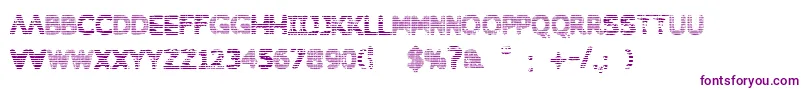 Behinddirtyblinds-Schriftart – Violette Schriften auf weißem Hintergrund