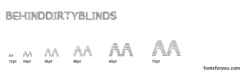 Размеры шрифта Behinddirtyblinds
