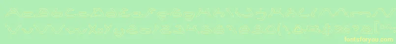 SpiderHollow Font – Yellow Fonts on Green Background