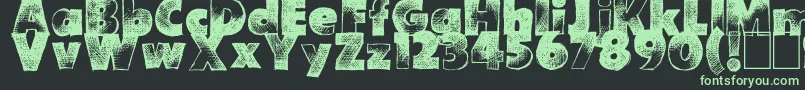 AreYouHungUp Font – Green Fonts on Black Background