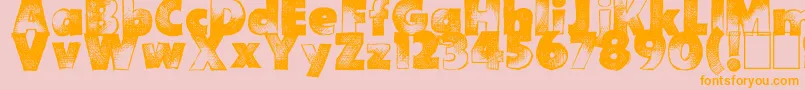 AreYouHungUp Font – Orange Fonts on Pink Background