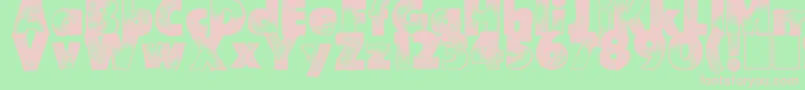 AreYouHungUp Font – Pink Fonts on Green Background