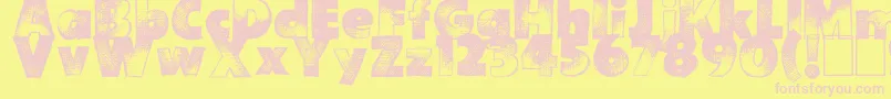 AreYouHungUp Font – Pink Fonts on Yellow Background