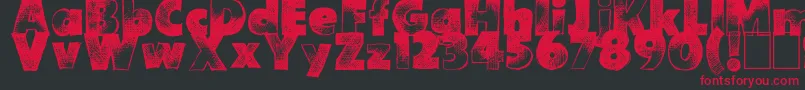 AreYouHungUp Font – Red Fonts on Black Background