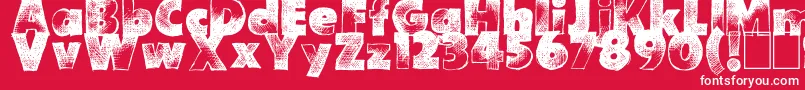 AreYouHungUp Font – White Fonts on Red Background