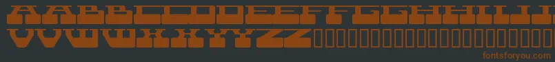 Шрифт TerraX – коричневые шрифты на чёрном фоне