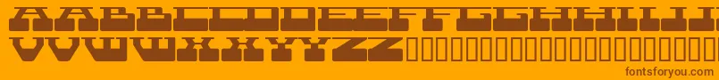 TerraX Font – Brown Fonts on Orange Background
