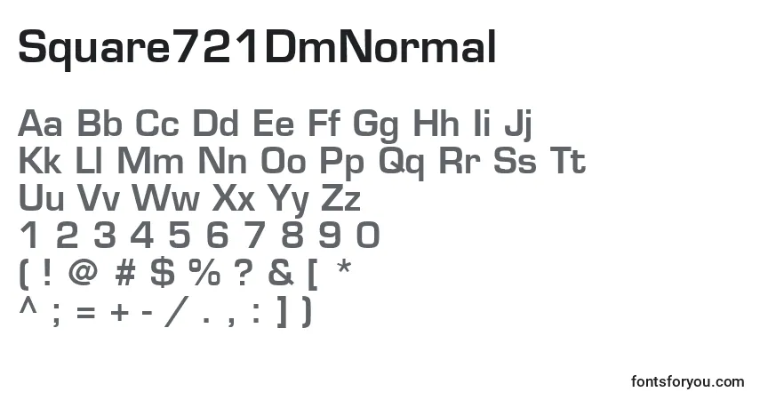 Czcionka Square721DmNormal – alfabet, cyfry, specjalne znaki