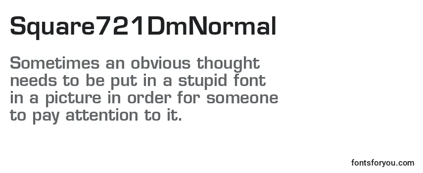 Review of the Square721DmNormal Font