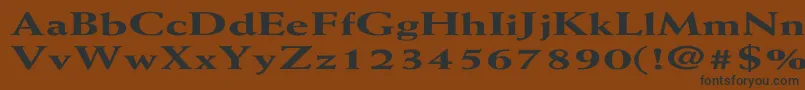 WeissExtraboldEx-Schriftart – Schwarze Schriften auf braunem Hintergrund