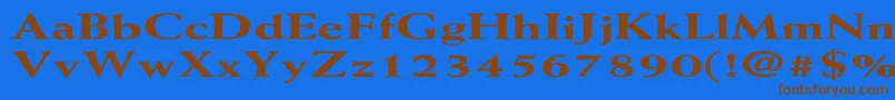 WeissExtraboldEx Font – Brown Fonts on Blue Background