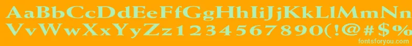 WeissExtraboldEx Font – Green Fonts on Orange Background