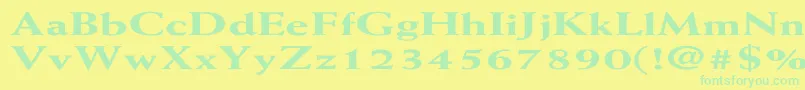 WeissExtraboldEx Font – Green Fonts on Yellow Background