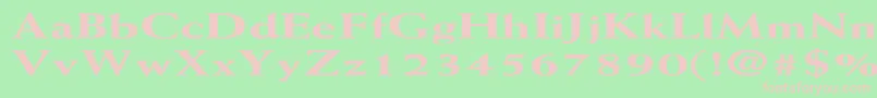 WeissExtraboldEx Font – Pink Fonts on Green Background