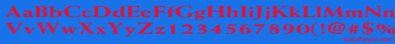 WeissExtraboldEx Font – Red Fonts on Blue Background