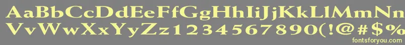 WeissExtraboldEx Font – Yellow Fonts on Gray Background