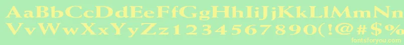 WeissExtraboldEx Font – Yellow Fonts on Green Background
