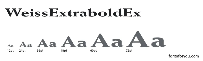 WeissExtraboldEx Font Sizes