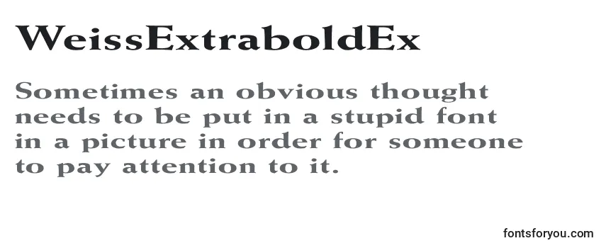 Review of the WeissExtraboldEx Font