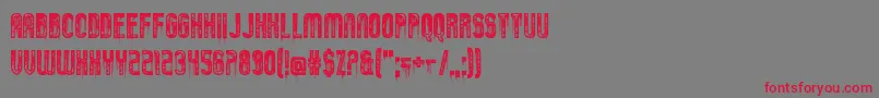 TumblingDown Font – Red Fonts on Gray Background