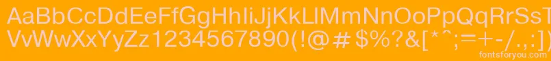 Pragmati Font – Pink Fonts on Orange Background