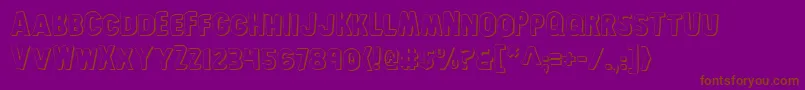 BronicShadow Font – Brown Fonts on Purple Background